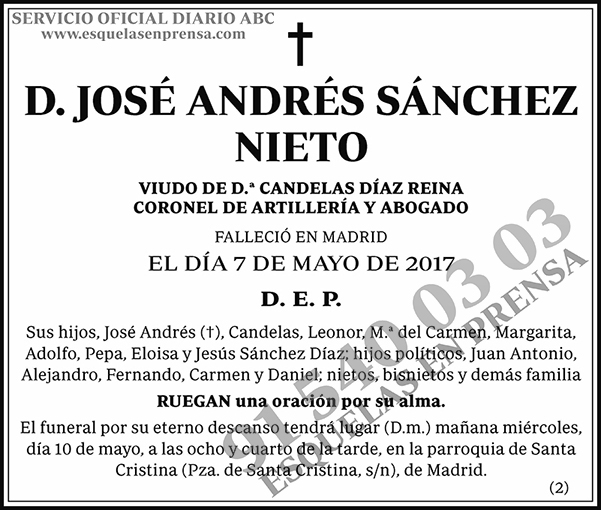 José Andrés Sánchez Nieto